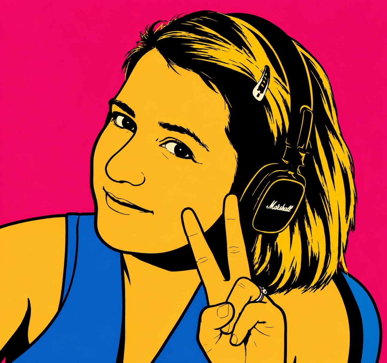 Stylised portrait of Emanuela Boros