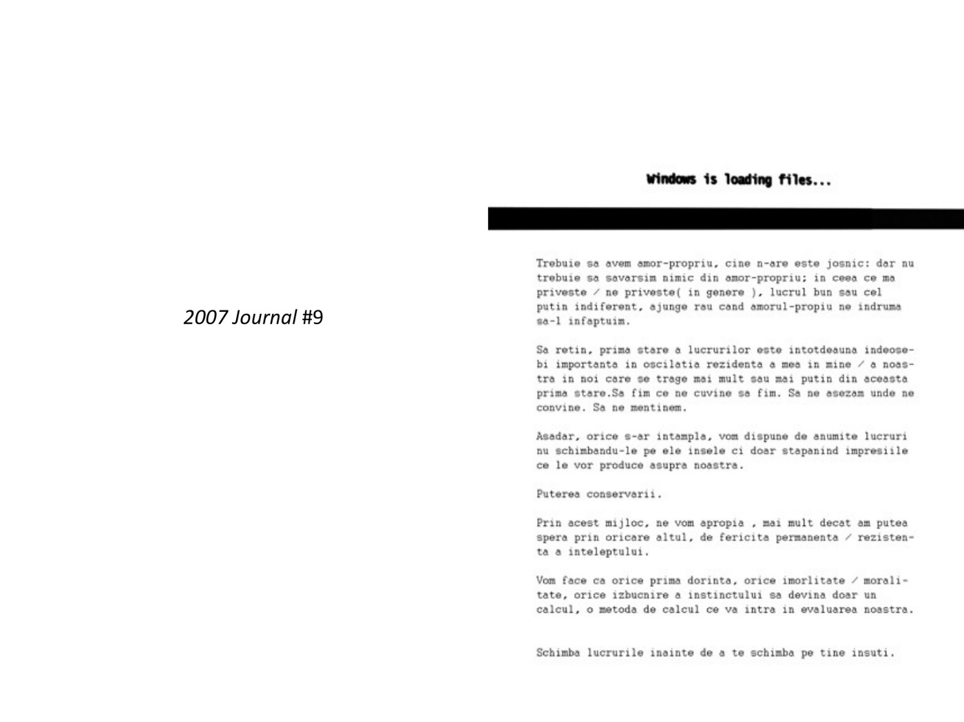 2007 Journal #9