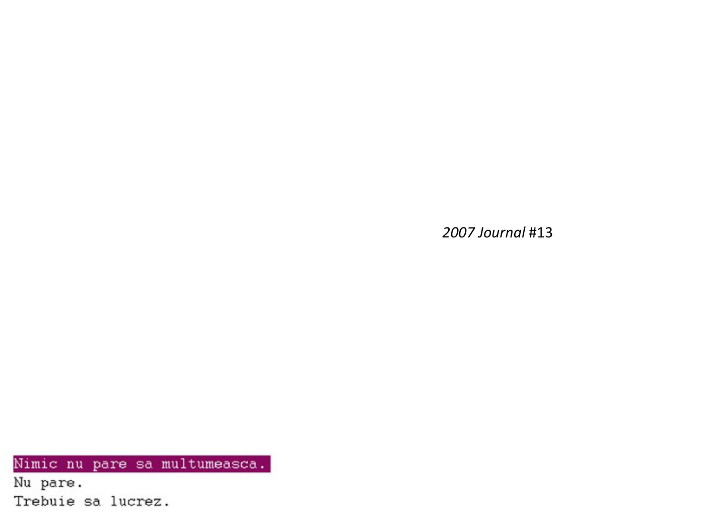 2007 Journal #13